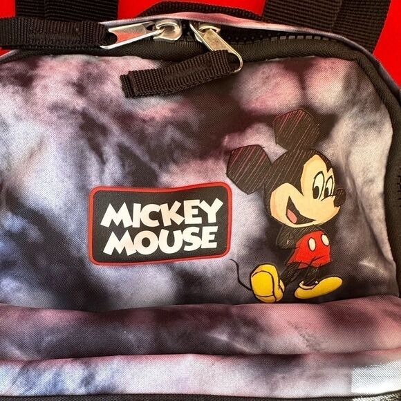 NWT Mickey Mini backpack Tiedye blacks smoke swirl with Mickey - Picture 3 of 7